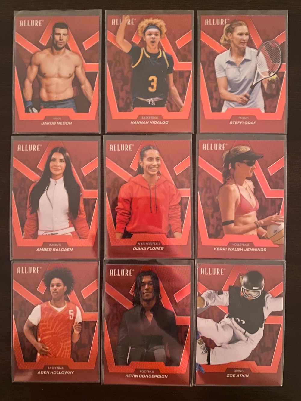2025 Allure Goodwin Champions Red Rainbow Lot (9 Cards)